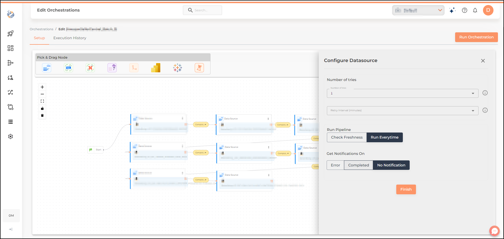 orchestration notification settings