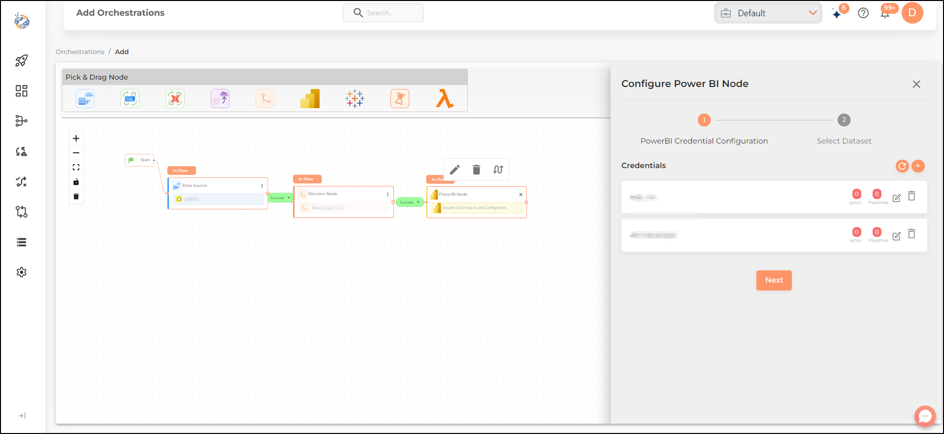 orchestrations power bi refresh node 2