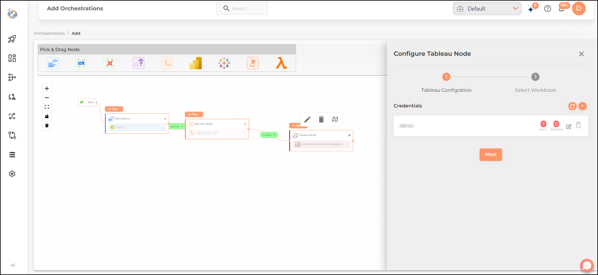 orchestrations tableau node 2