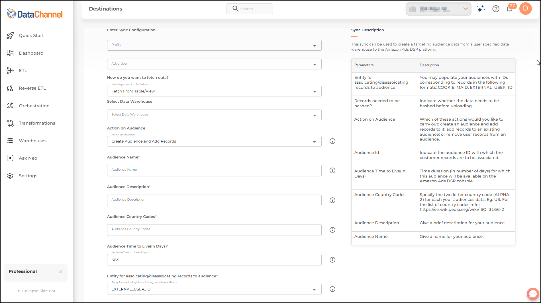 amazon ads dsp dp reverse audience config