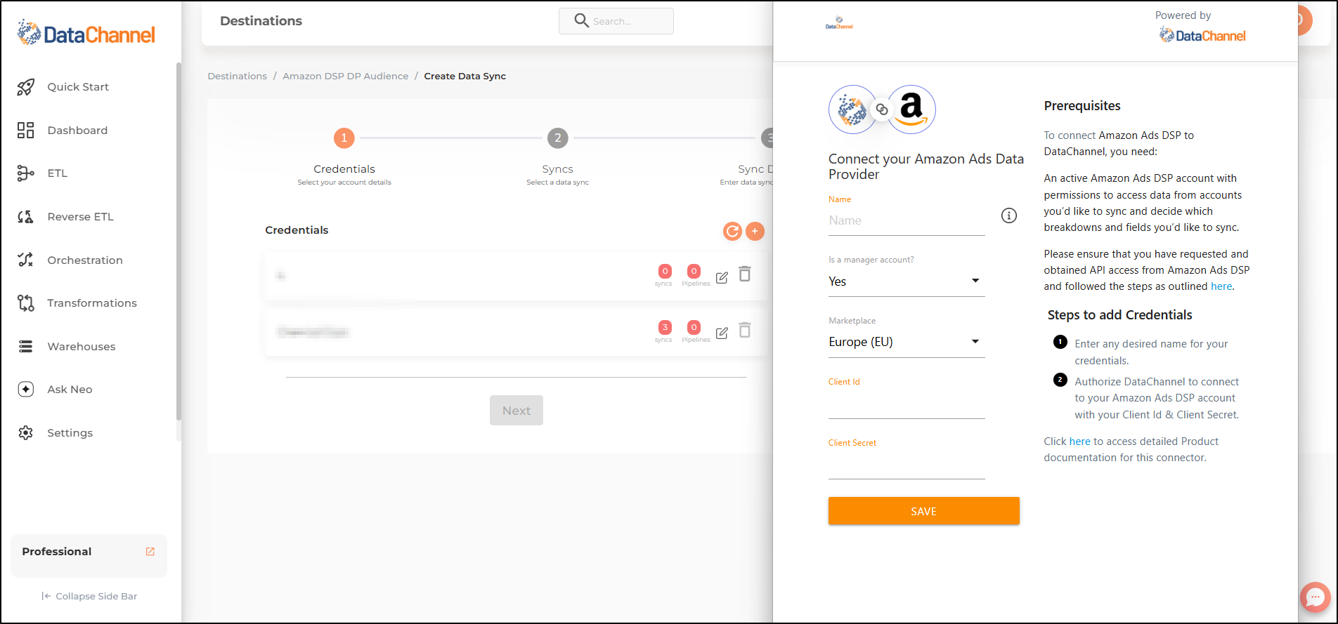 amazon ads dsp dp reverse new creds
