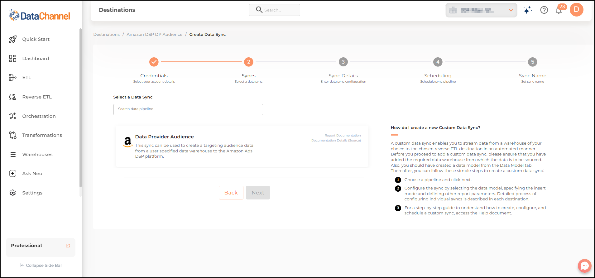 amazon ads dsp dp reverse syncs list