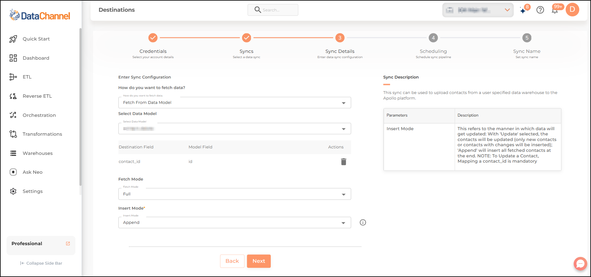 apollo contacts config