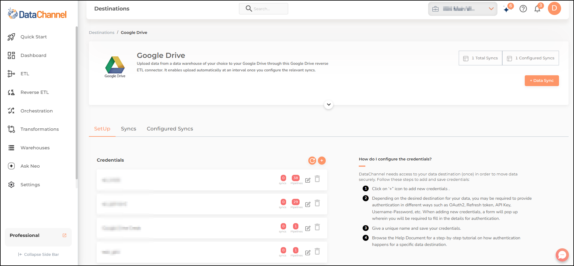 google drive screen