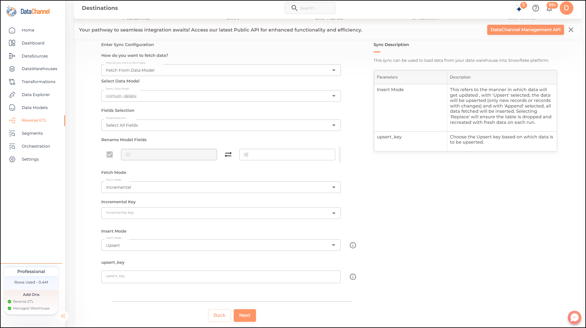 snowflake reverse export config