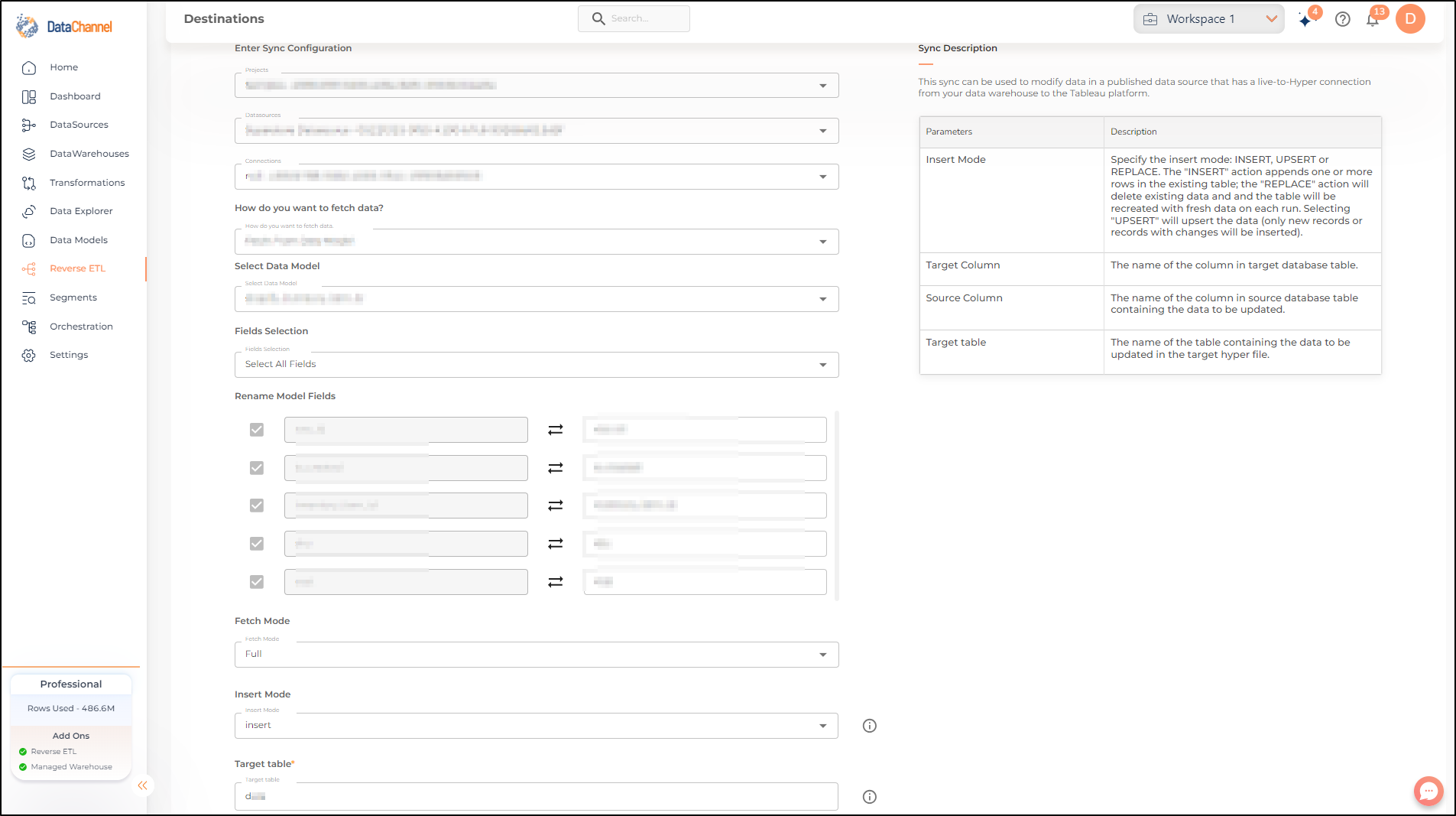 tableau update data in hyper connection config